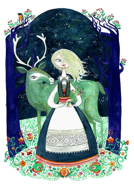 Story from Norway — print de artă de Marina Plantus, folclor