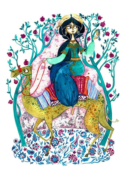 Story from Turkey — print de artă de Marina Plantus, folclor