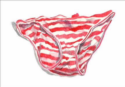Stripped — signed fine art print by Cristache, fashion, funny