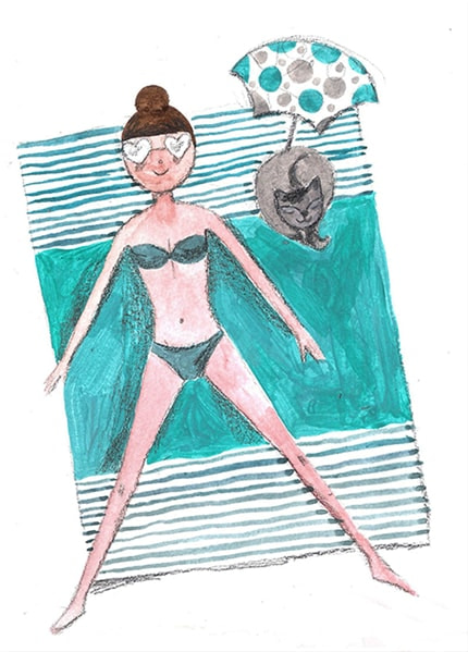 Summer Blue — print de artă de Adriana Gheorghe, personalități, modă