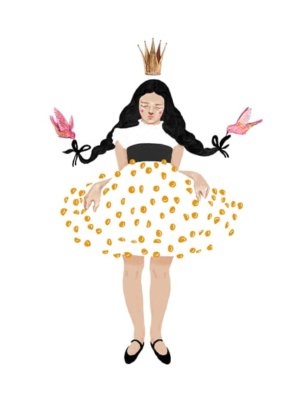 Sweetie — print de artă de Alina Marinescu, pentru copii, oameni