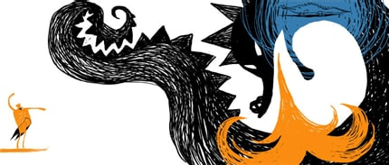 The Dragon — print de artă de Maria Surducan, abstract, decorative