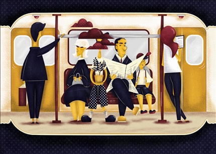 The Escapist — print de artă semnat de Irina Perju, pentru copii, amuzant