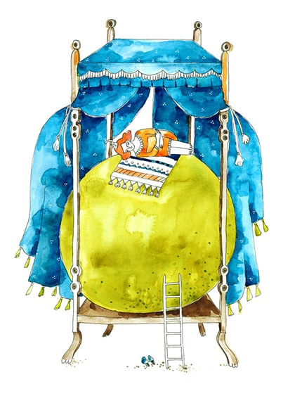 The Princess and the Pea — print de artă de TheWorkOut, cărți