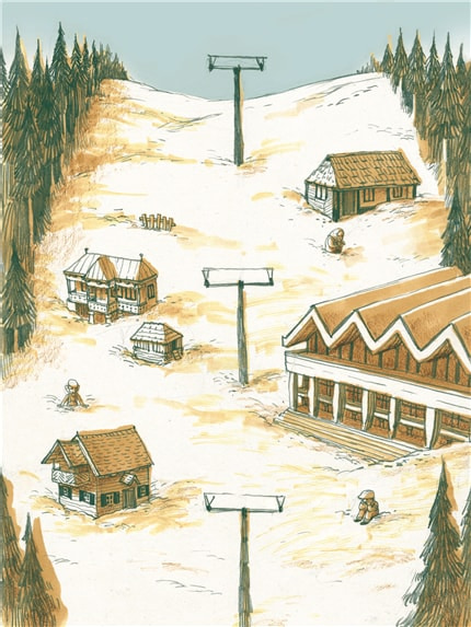 The Slope — print de artă de Dan Ungureanu, sport