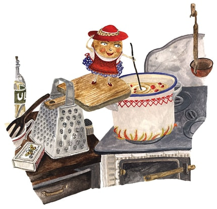 The Sweet Potato — print de artă de Sebastian Oprita, mâncare