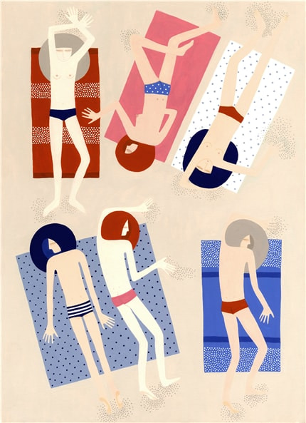 Topless Affair — print de artă de Ana Banica, amuzant, nud