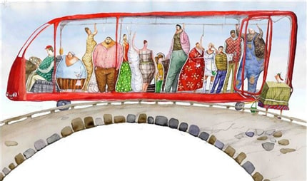 Tram — print de artă de Irina Dobrescu, cărți