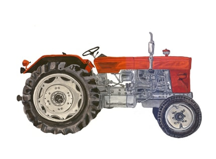 U650 Tractor — print de artă de Sebastian Oprita, de colecție