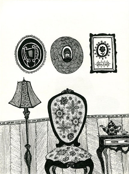Waiting room — print de artă de Lia Bira, cărți