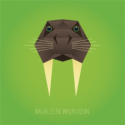 Walrus — print de artă de Paula Rusu, animale, pentru copii