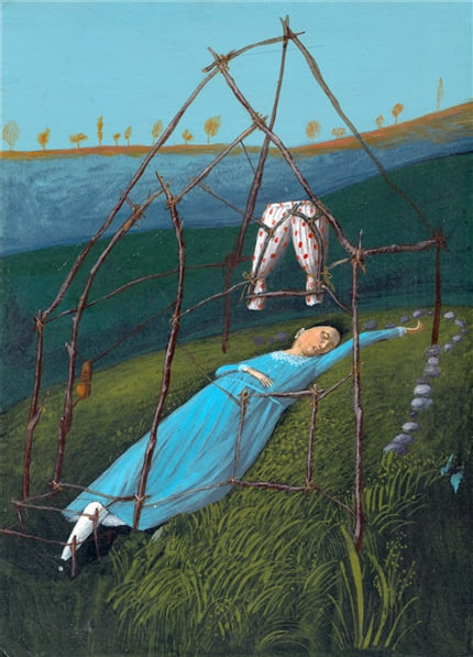 Wendy — print de artă de Irina Dobrescu, dreamy, oameni