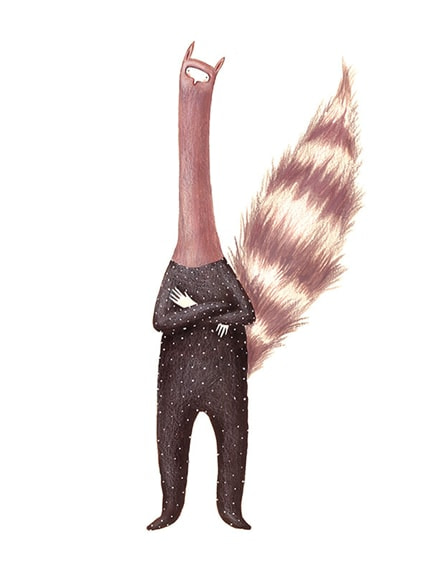 What — print de artă de Veronica Neacsu, animale, pentru copii