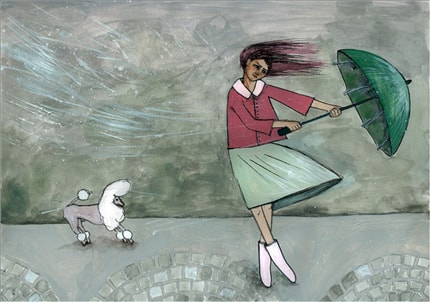 Windy — print de artă de Georgiana Chitac, oameni