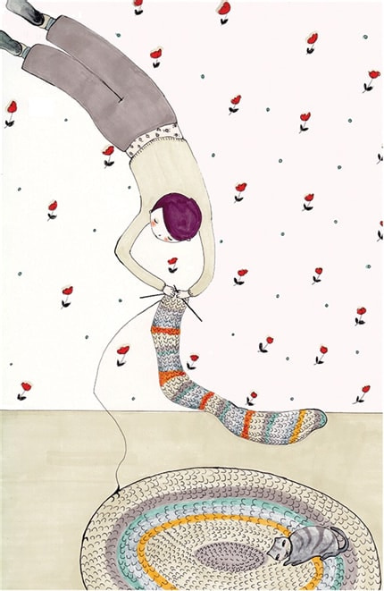 Wintertime — print de artă de Cristina Barsony, pentru copii, amuzant