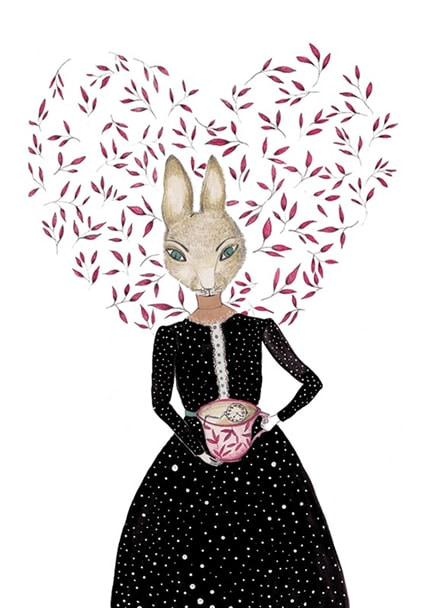 Wonderland — print de artă de Cristina Barsony, animale, decorative